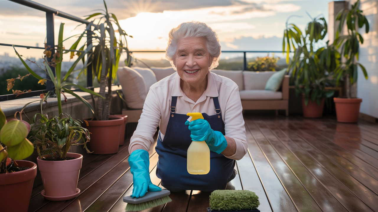 Astuce grand-mère nettoyer terrasse 