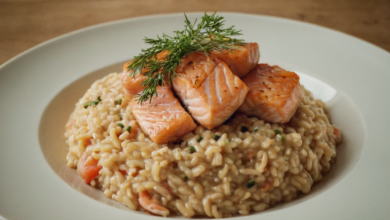 risotto au saumon