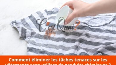 tâches tenaces sur les vêtements